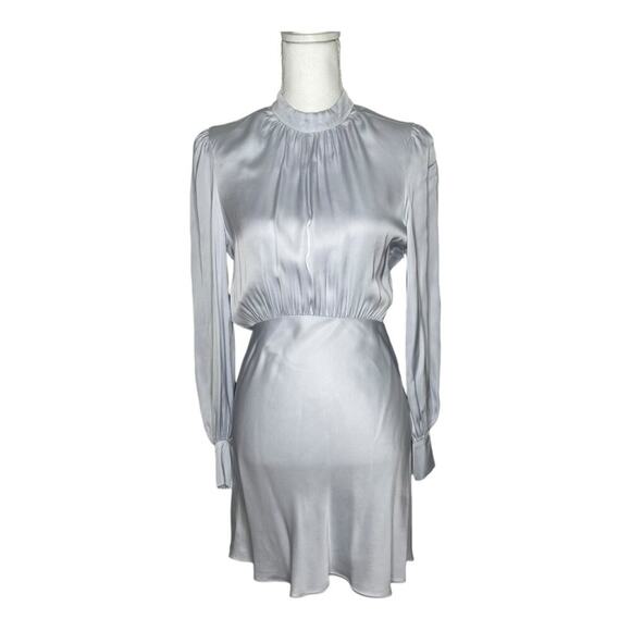 TVF for DVF Persimmon Satin Blend Mini Cloud Blue Size 0 - Picture 2 of 16